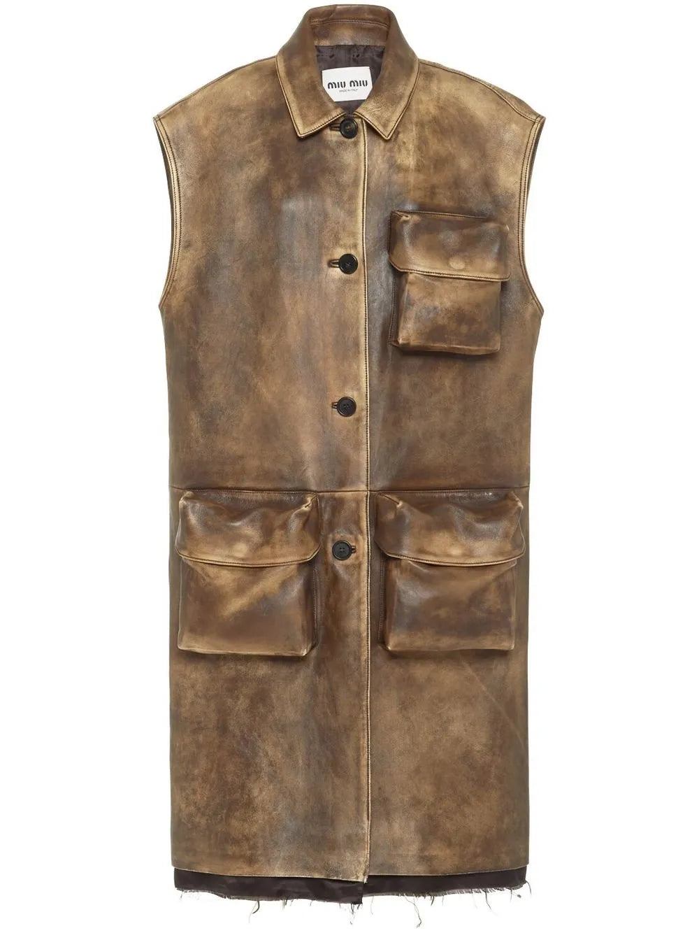 Nappa Leather Long Vest
