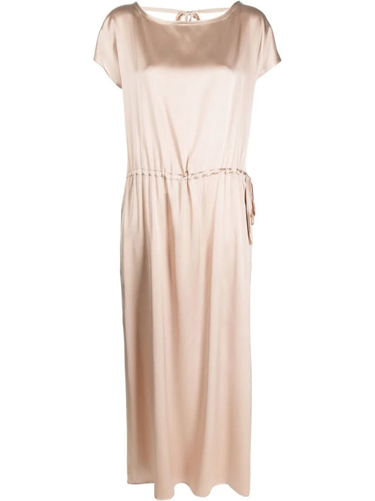 V-Back Satin Dress