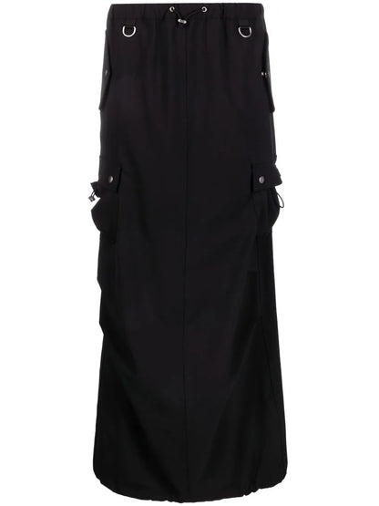 Tailored Cargo Maxi Skirt