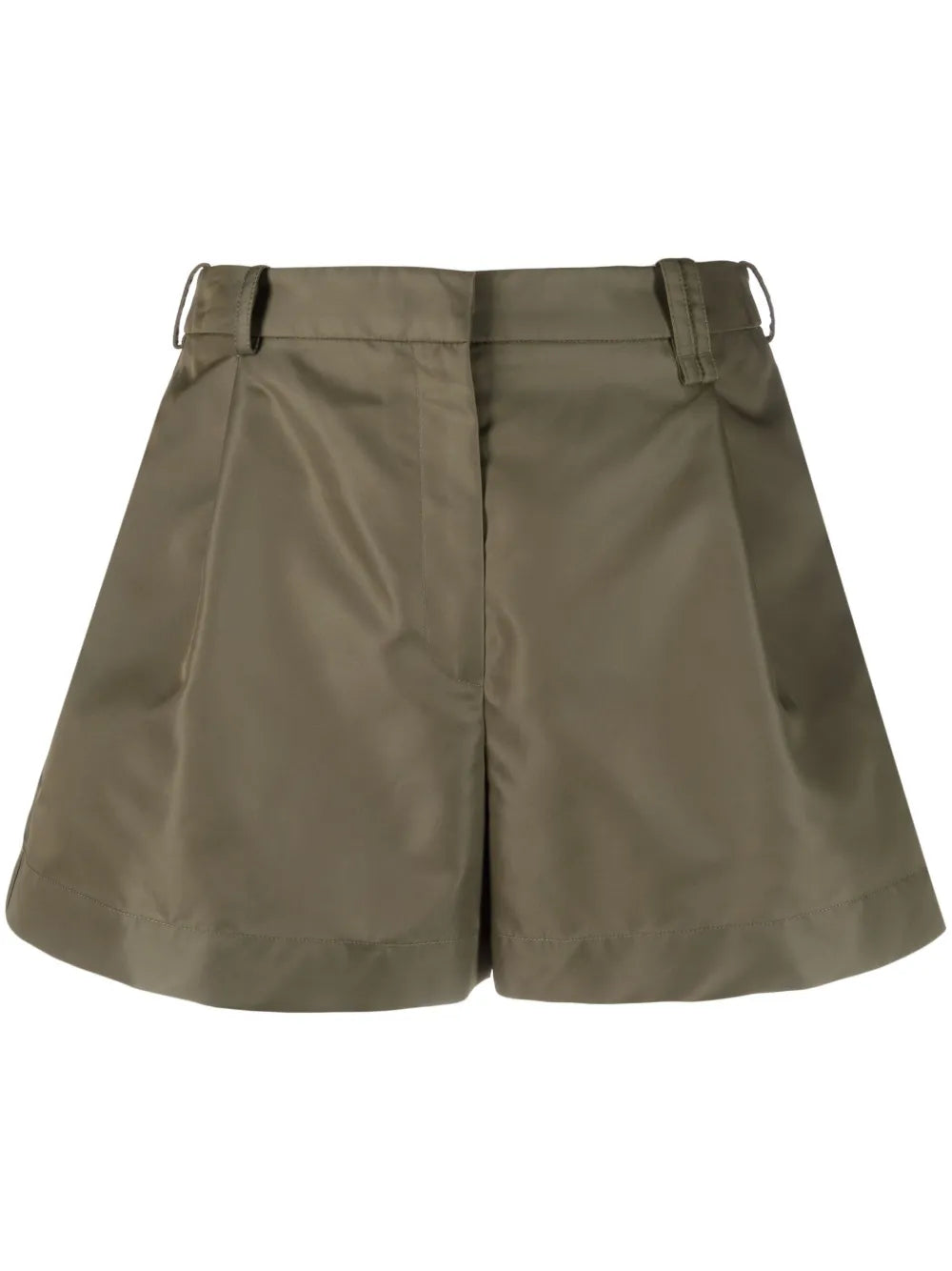 Side-Zip Satin Shorts