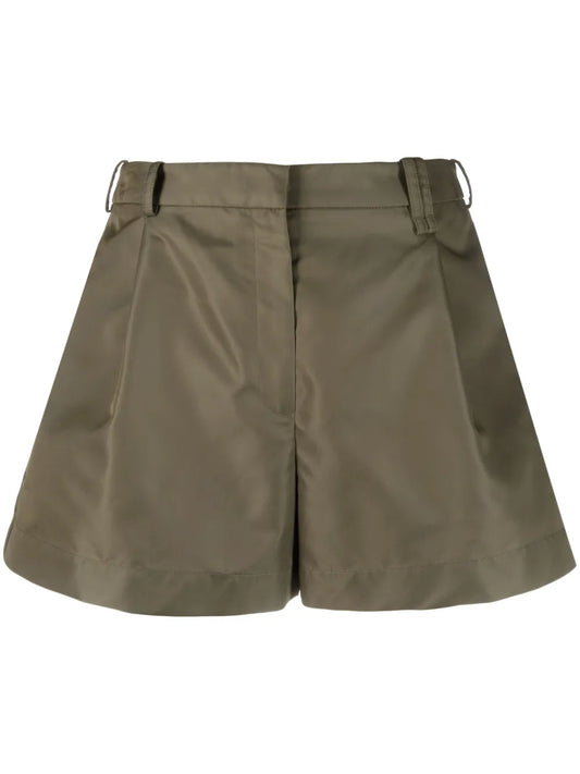 Side-Zip Satin Shorts