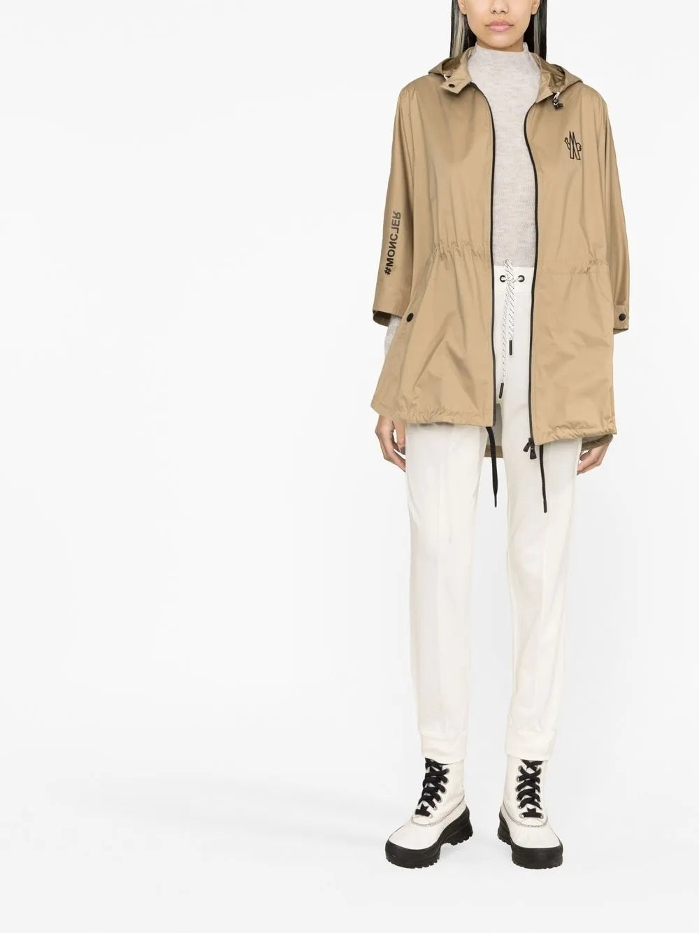 Drawstring-Waistband Cotton Track Pants