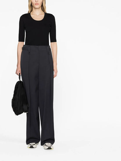 Logo-Patch Ribbed Top