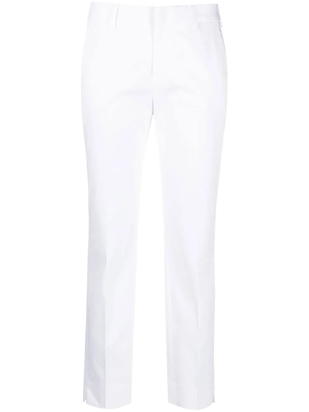 Straight-Leg Stretch-Cotton Trousers