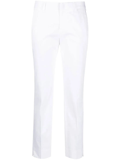 Straight-Leg Stretch-Cotton Trousers