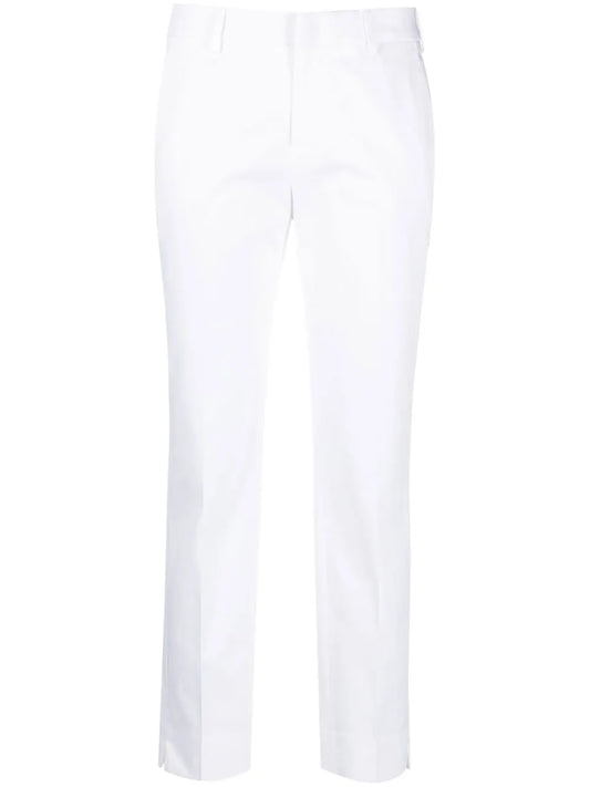 Straight-Leg Stretch-Cotton Trousers