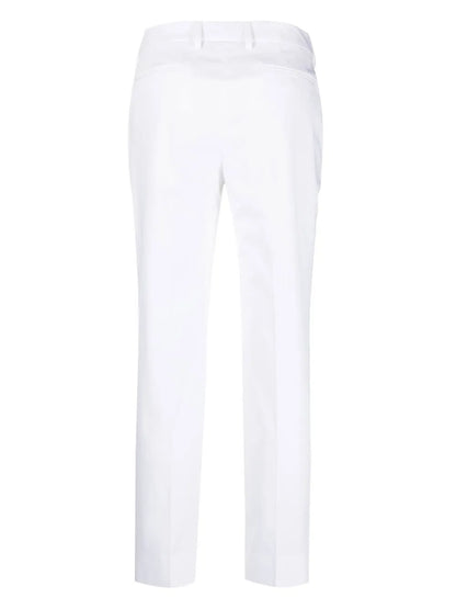 Straight-Leg Stretch-Cotton Trousers