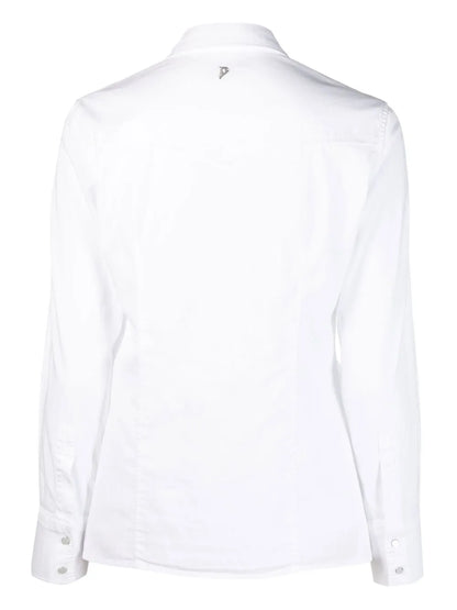 Long-Sleeved Stretch-Cotton Shirt