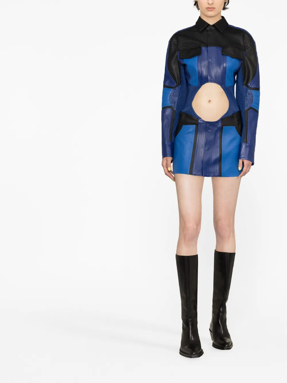 Motorcycle Hole Mini Dress