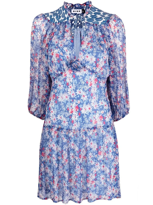Floral-Print Short Dress