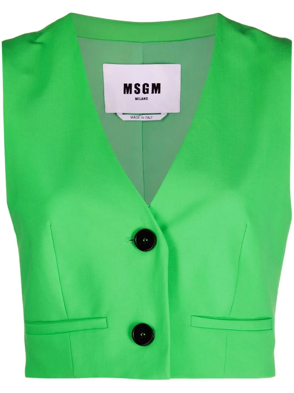 Cropped Virgin Wool Waistcoat