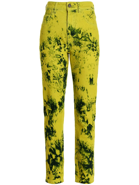Tie Dye-Print Jeans