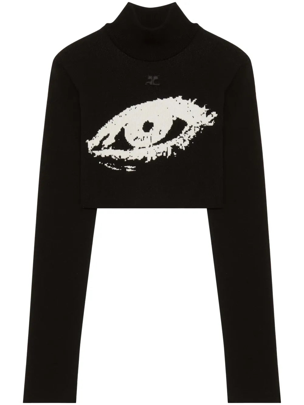 The Eye Fine-Ribbed Cropped Jumper