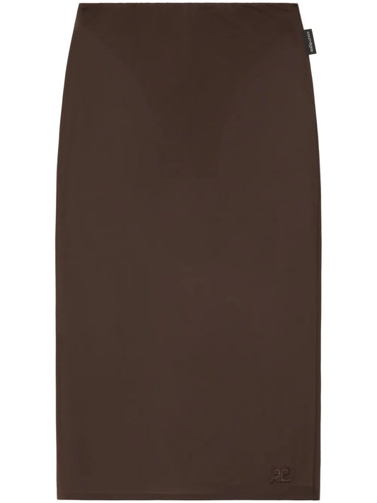Semi-Sheer Midi Skirt