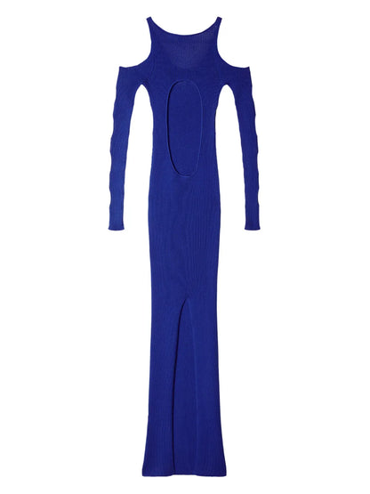 Ribbed Cut-Out Dress