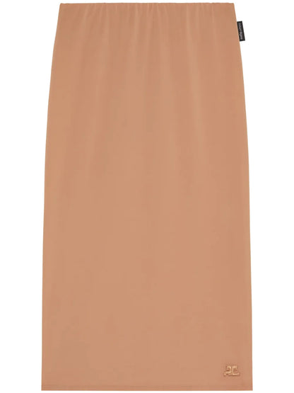 Semi-Sheer Midi Skirt