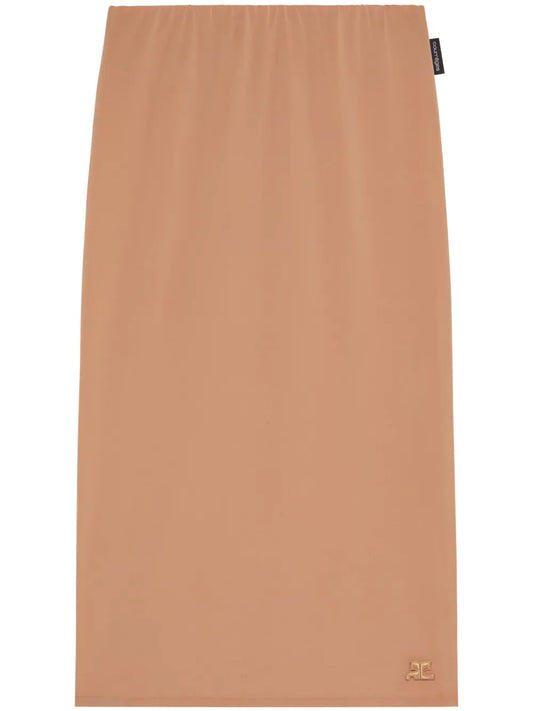 Semi-Sheer Midi Skirt