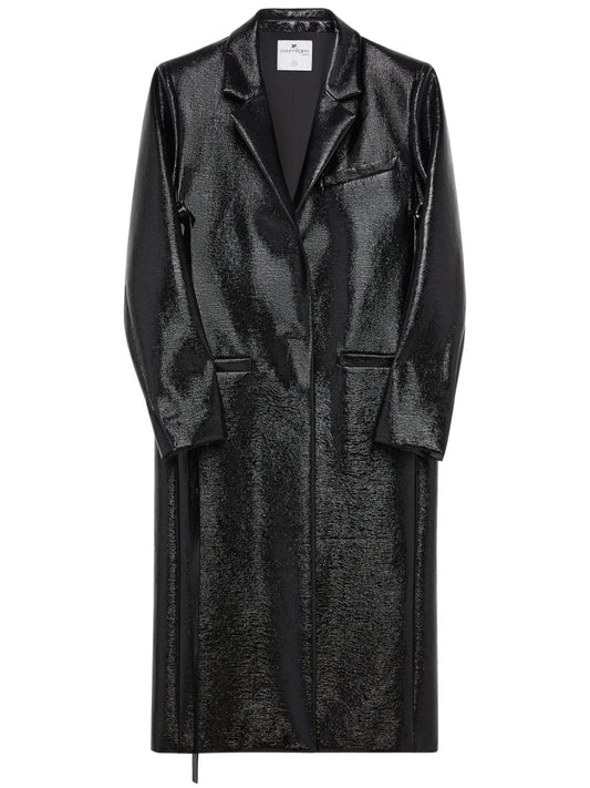 Vinyl Mid-Length Trench Coat