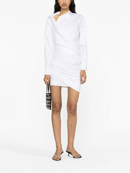 Asymmetric Cotton Shirtdress