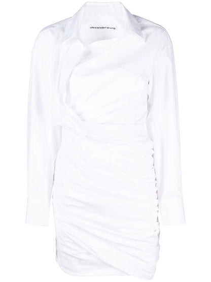 Asymmetric Cotton Shirtdress