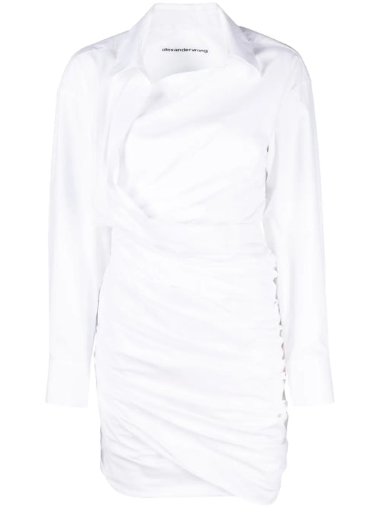 Asymmetric Cotton Shirtdress