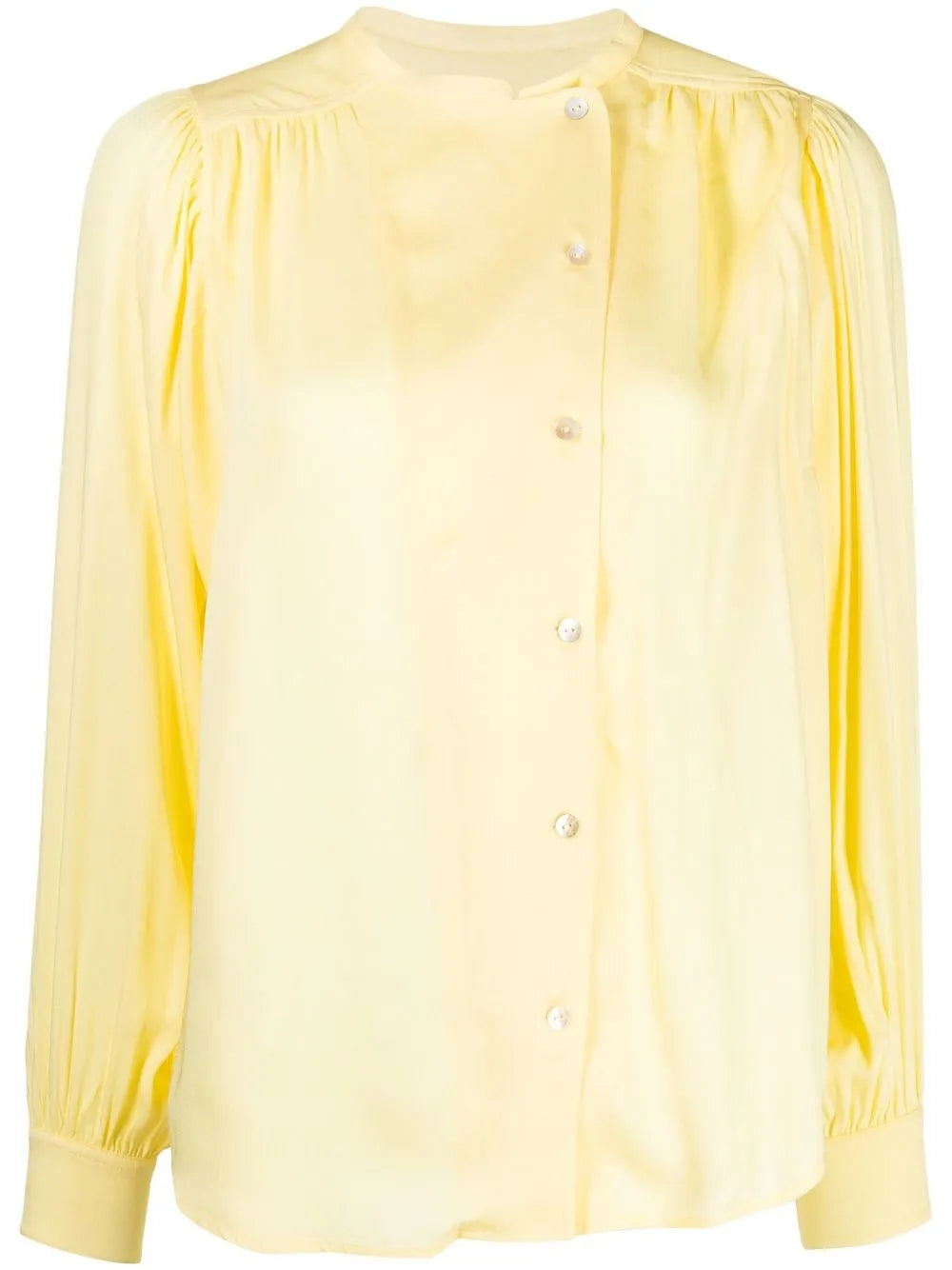 Gathered-Detail Off-Centre Blouse