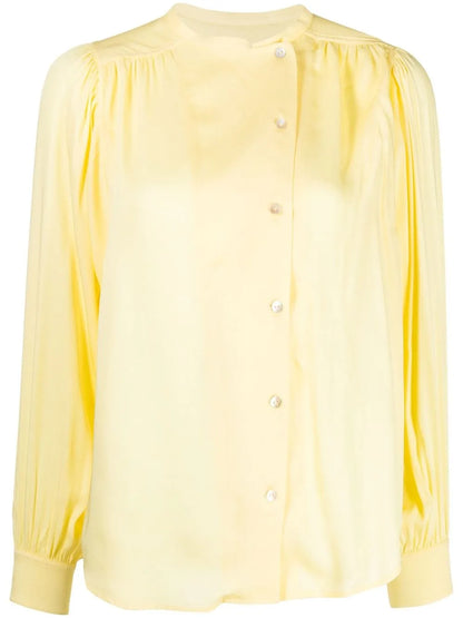 Gathered-Detail Off-Centre Blouse