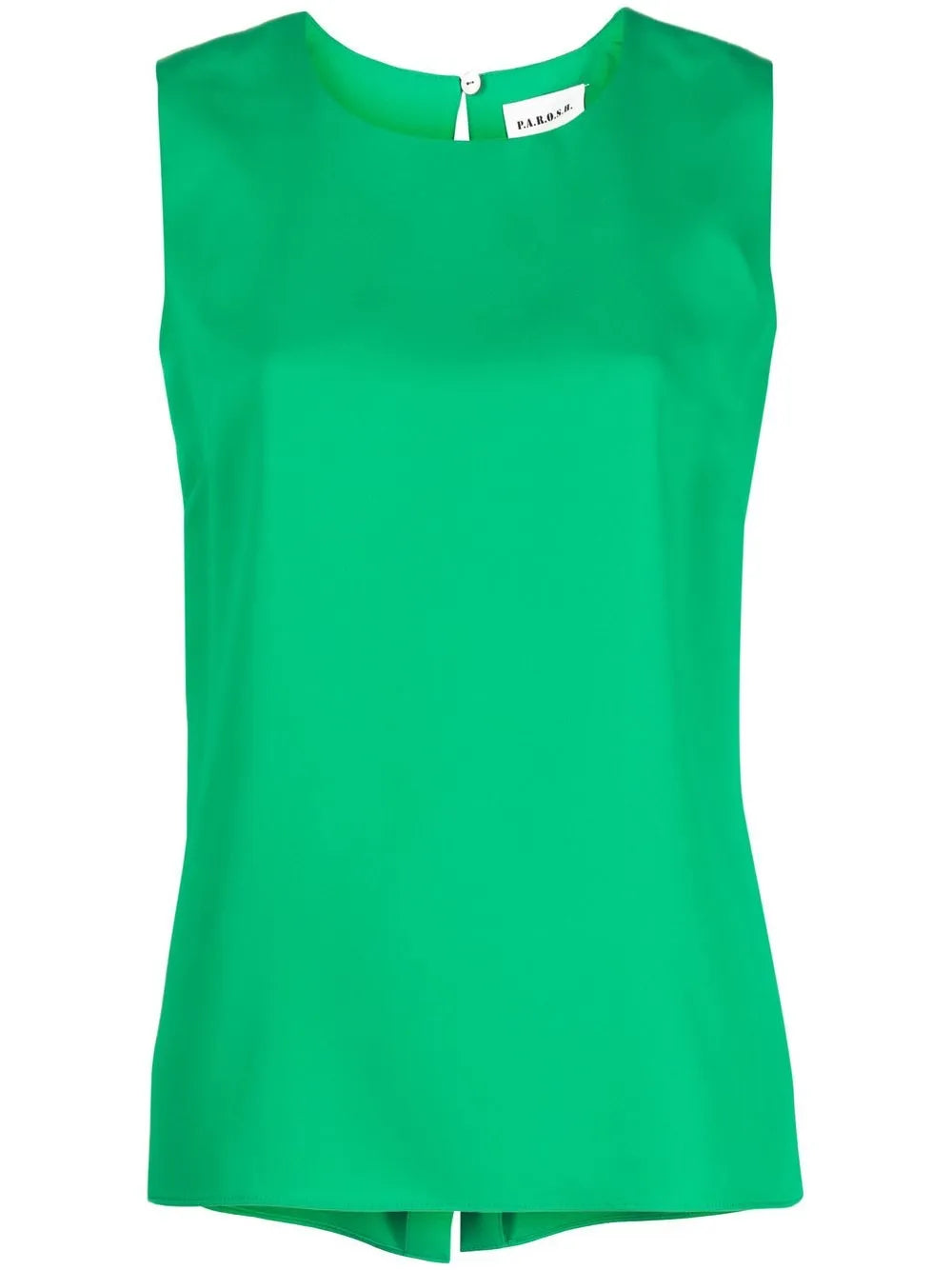 Collarless Sleeveless Blouse