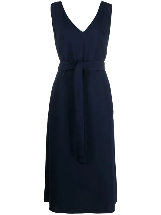 V-Neck Tie-Waist Dress