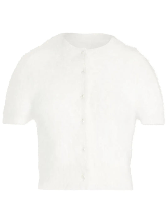 Short-Sleeve Cropped Cardigan