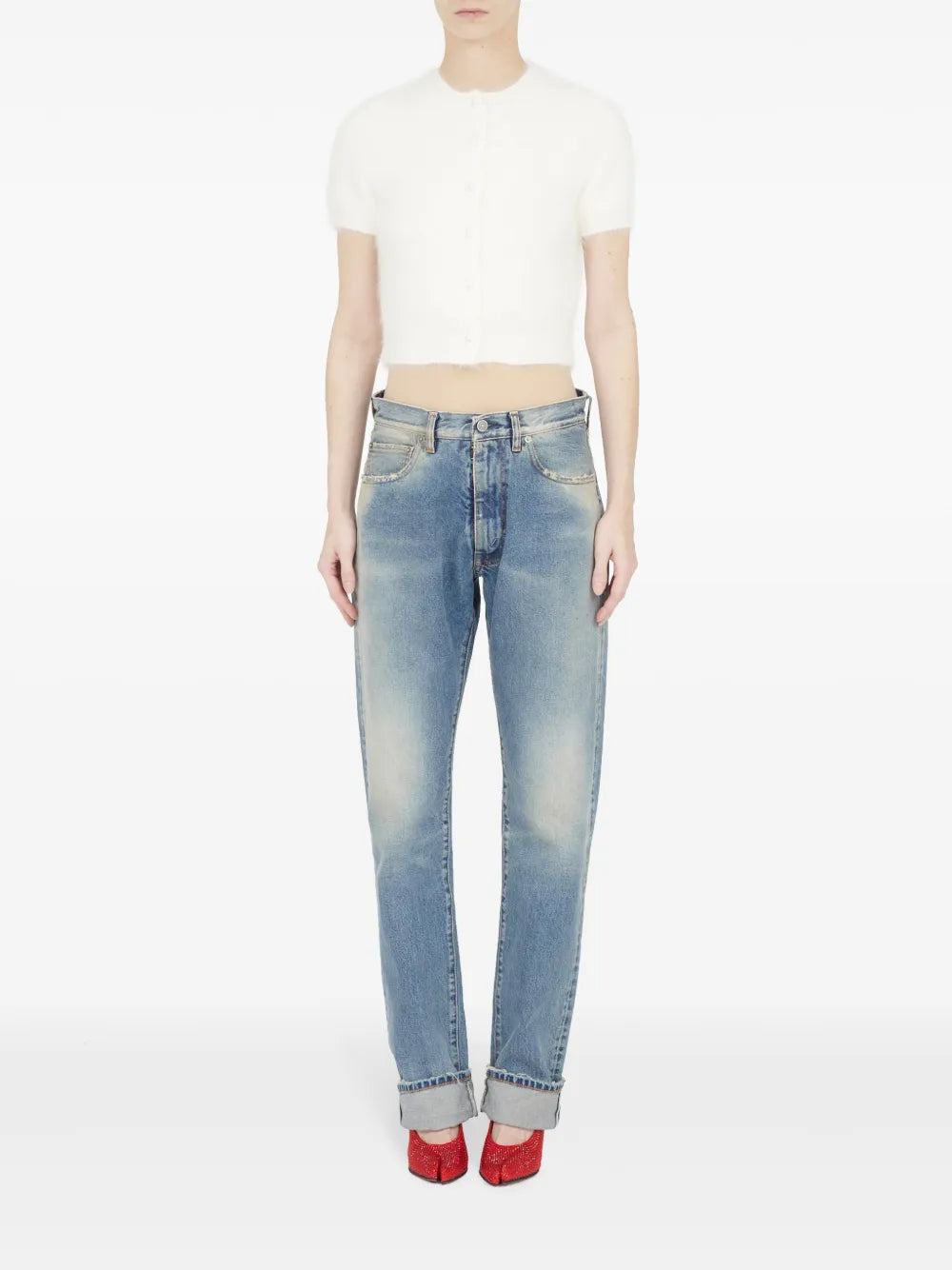 Short-Sleeve Cropped Cardigan