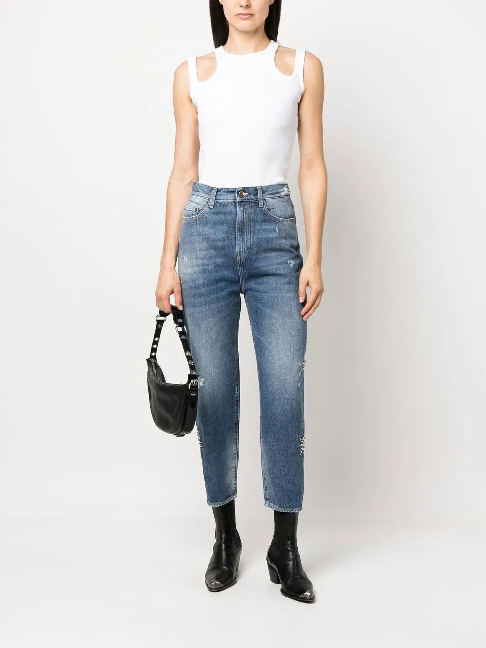 High-Waisted Cropped Jeans
