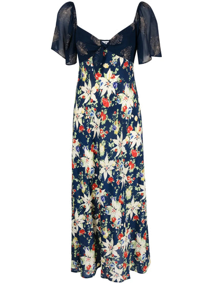 Floral-Print Midi Dress