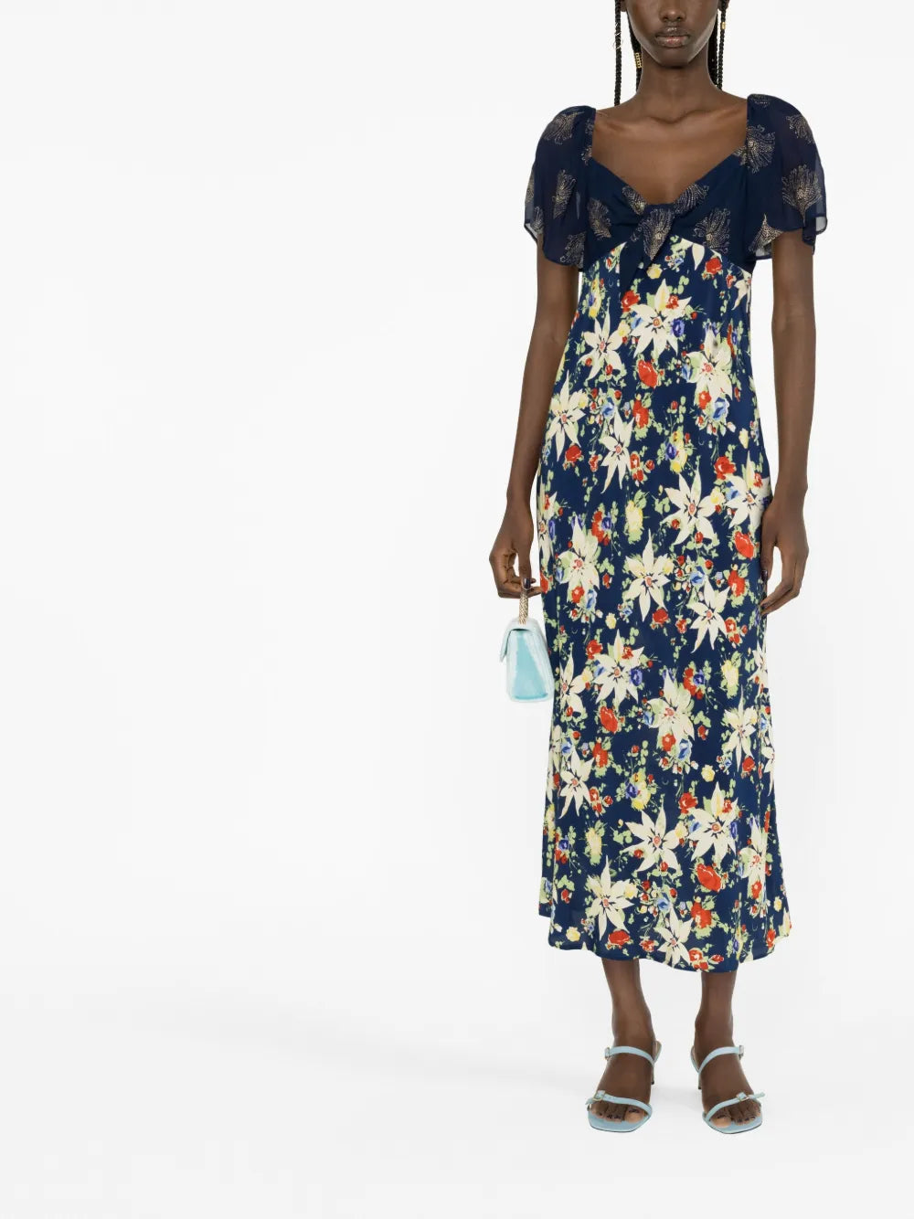 Floral-Print Midi Dress