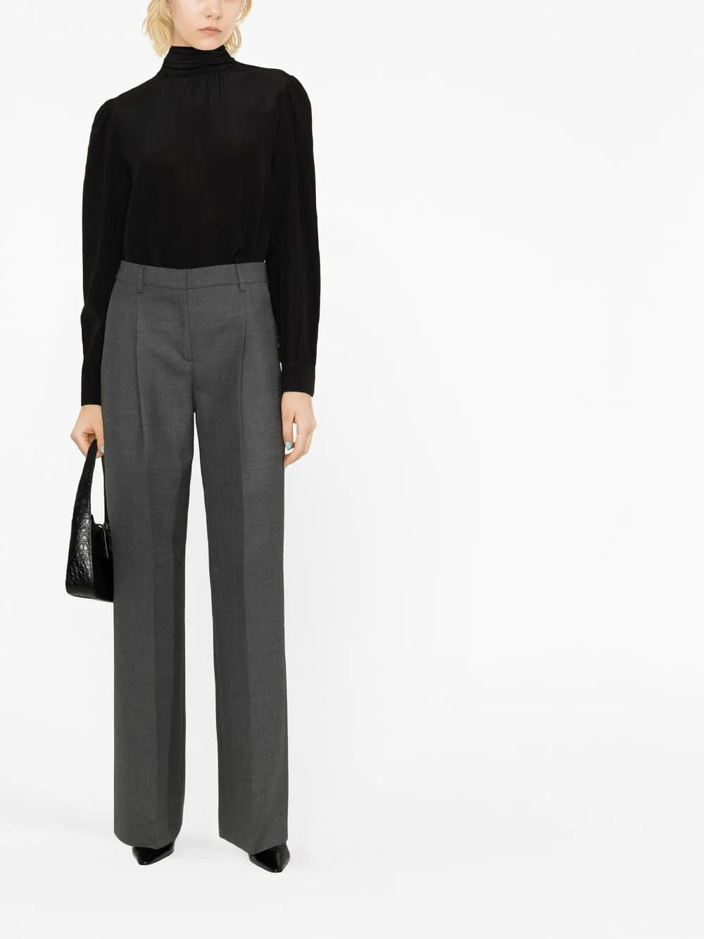 Straight-Cut Tailored Trousers