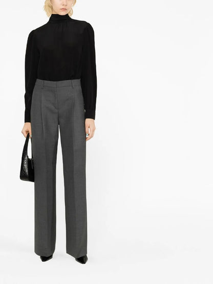 Straight-Cut Tailored Trousers