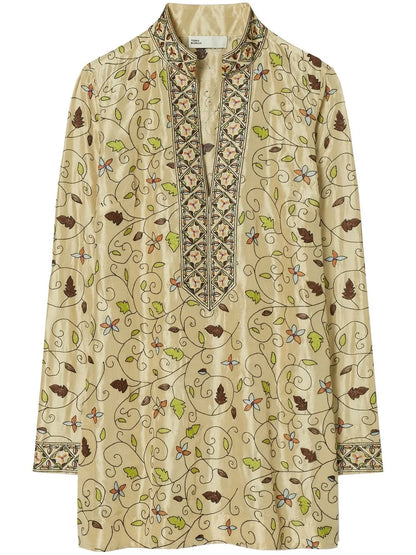 Embroidered Silk Tunic