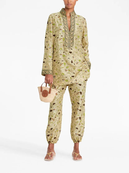 Embroidered Silk Tunic