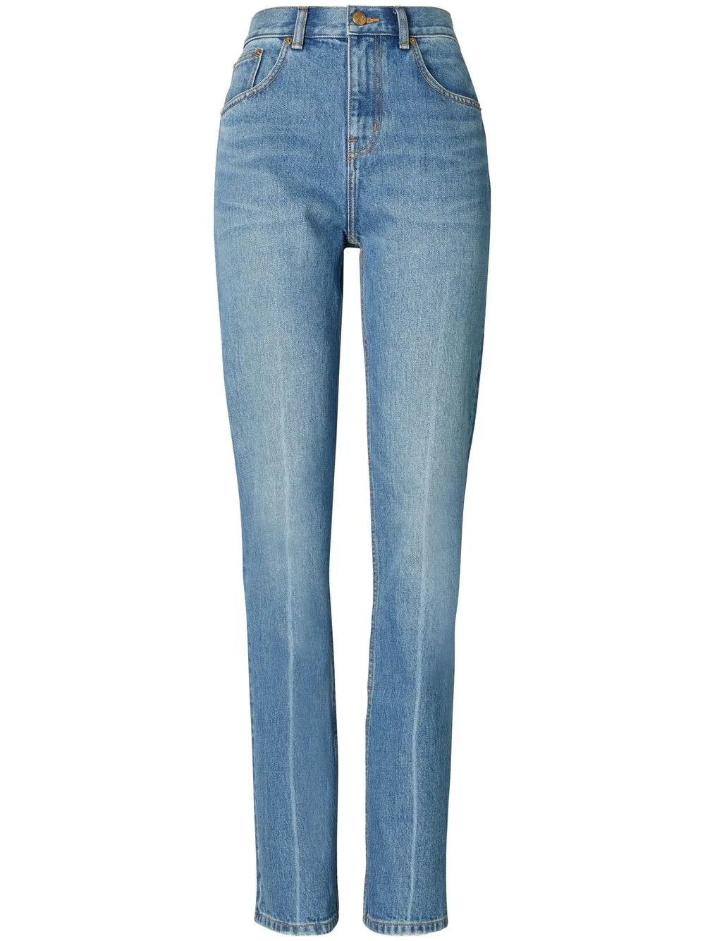 Mid-Rise Straight-Leg Jeans