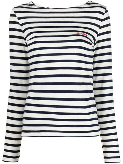Stripe-Pattern Sweatshirt