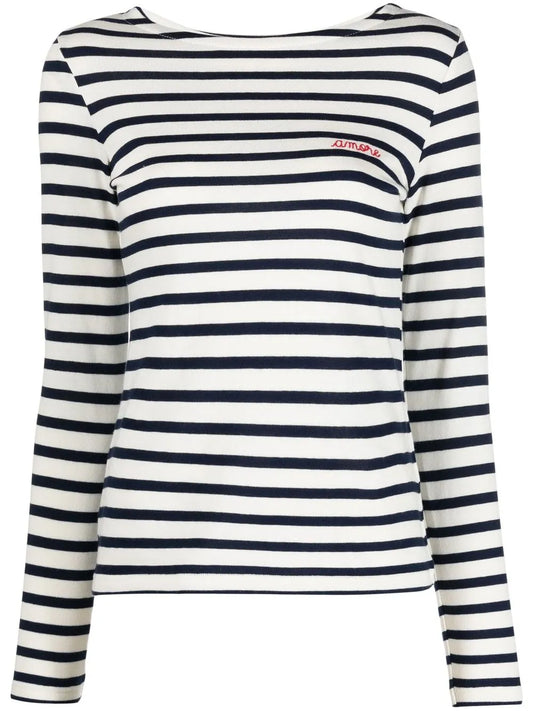 Stripe-Pattern Sweatshirt