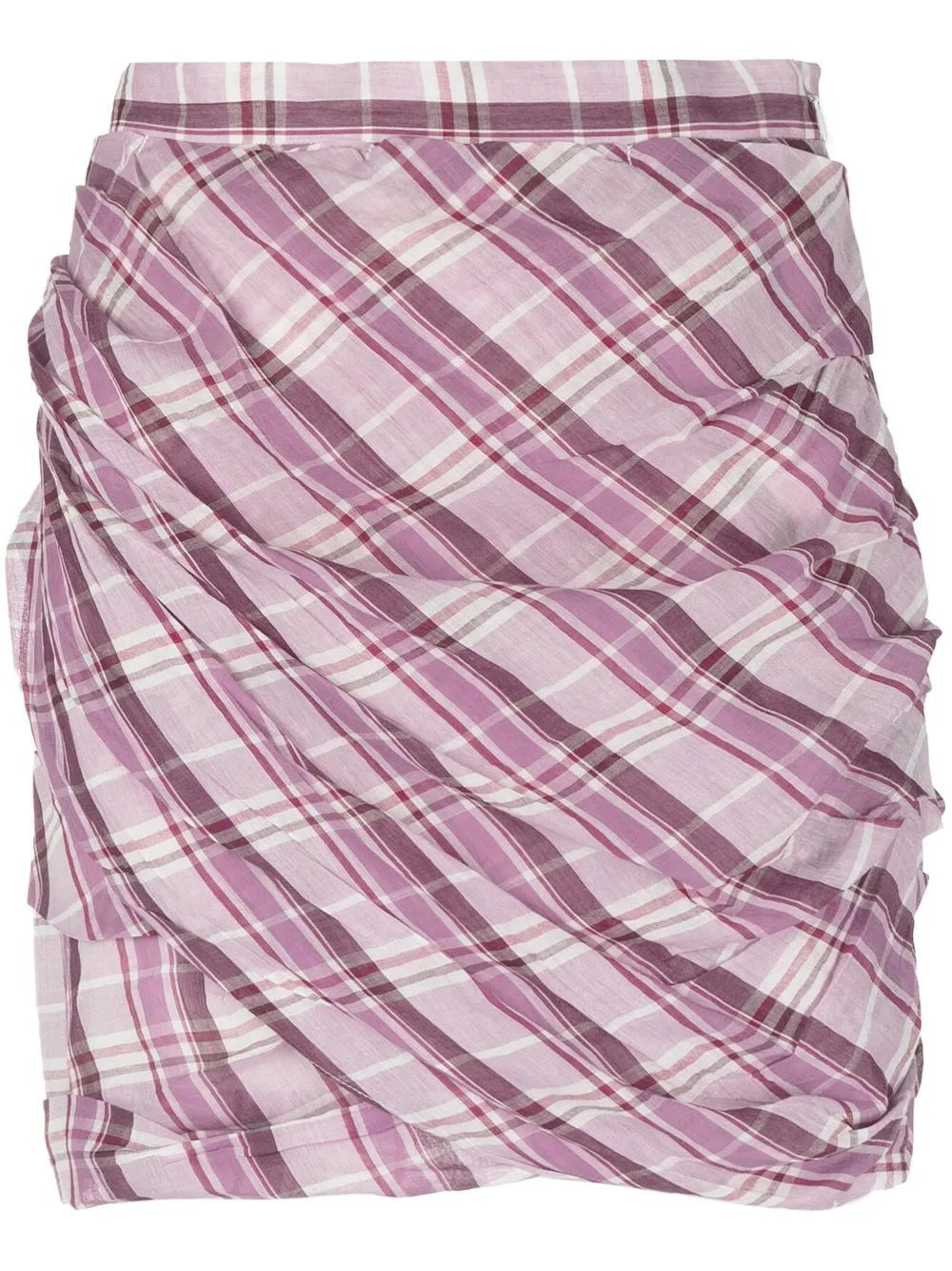 Plaid-Print Short Skirt