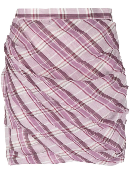 Plaid-Print Short Skirt