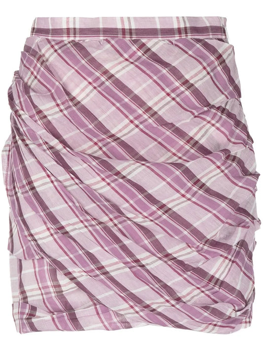 Plaid-Print Short Skirt
