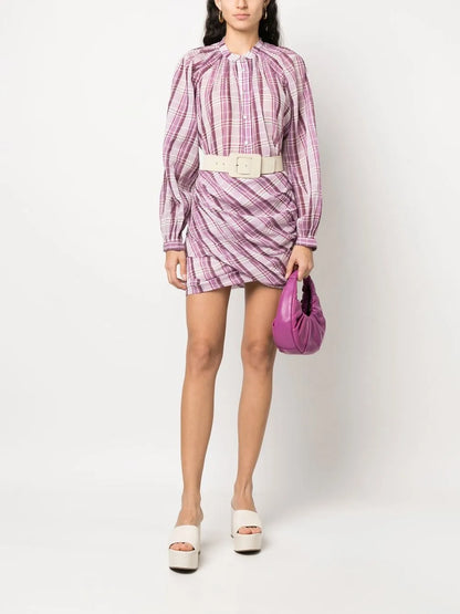 Plaid-Print Short Skirt