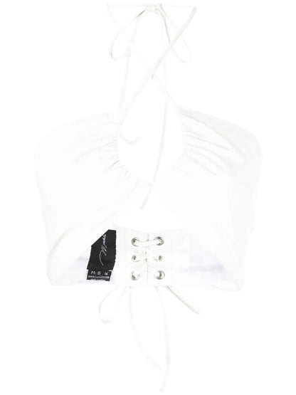 Ruched Halter-Neck Top