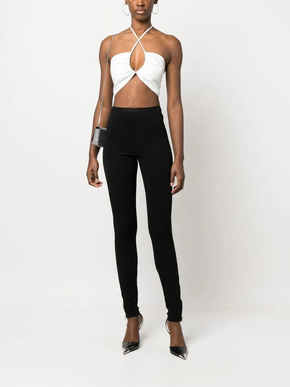 Ruched Halter-Neck Top