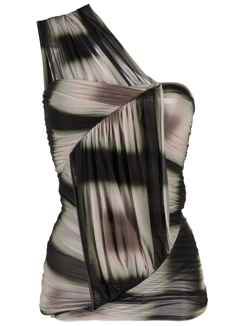 Ombré-Effect Asymmetric Draped Top