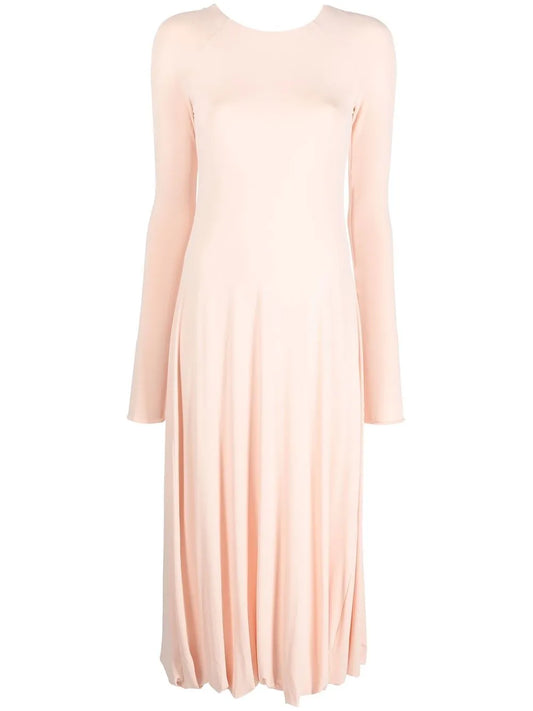 Long-Sleeved Flared Dress