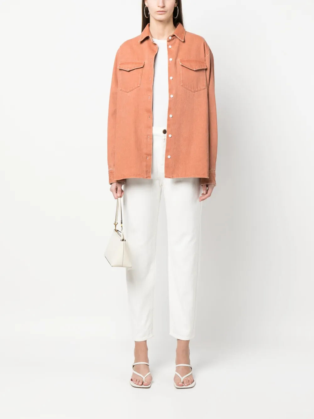 Embroidered-Logo Straight-Leg Denim Trousers